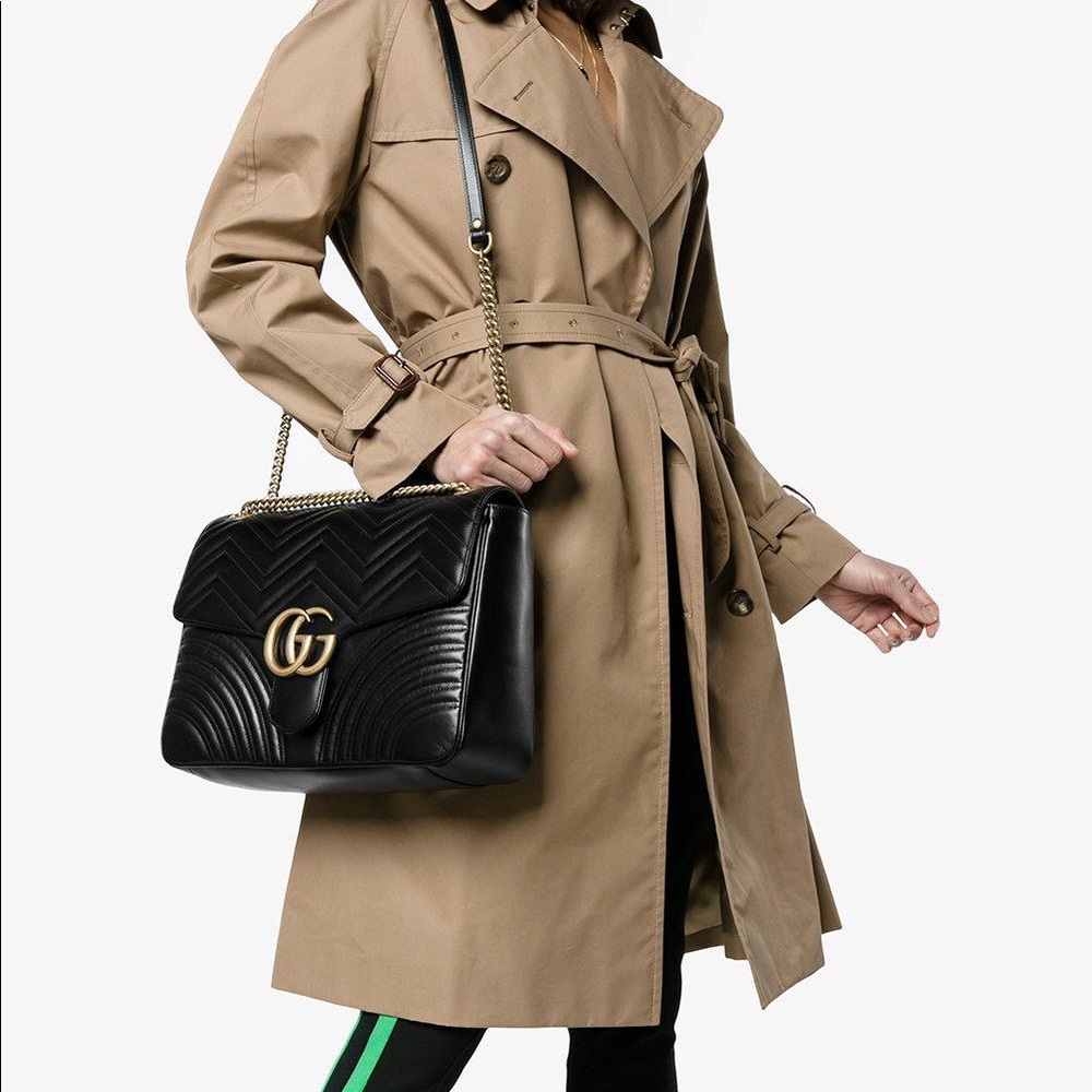 SOLD x x Gucci Calfskin Matelasse Large GG Marmont Shoulder Bag - Picture 16 of 17